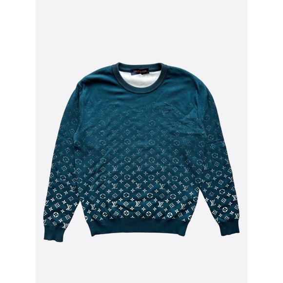 Louis Vuitton Turquoise Monogram Gradient Sweater